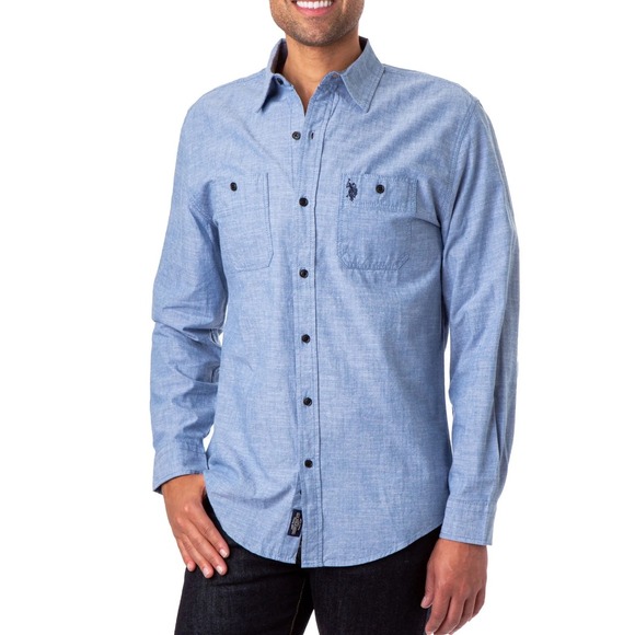 U.S. Polo Assn. Other - U.S. Polo Assn. Mens Size Large Light Blue Long Sleeve Button Down Shirt‎